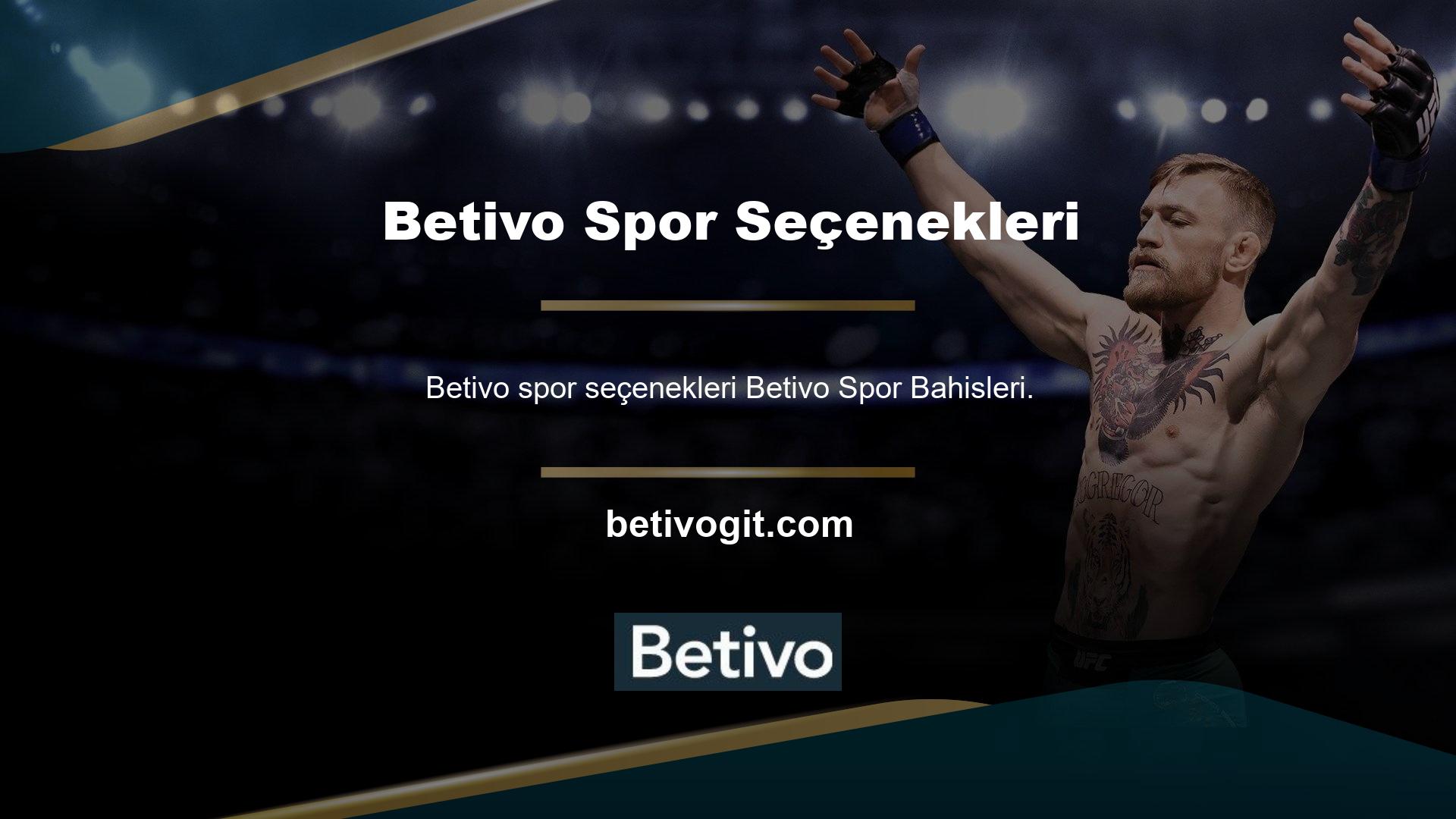 Betivo web sitesi, farklı spor şubesinde canlı bahis seçenekleri, tek oyun seçenekleri, çok bahisler ve sistem bahis seçenekleri sunar